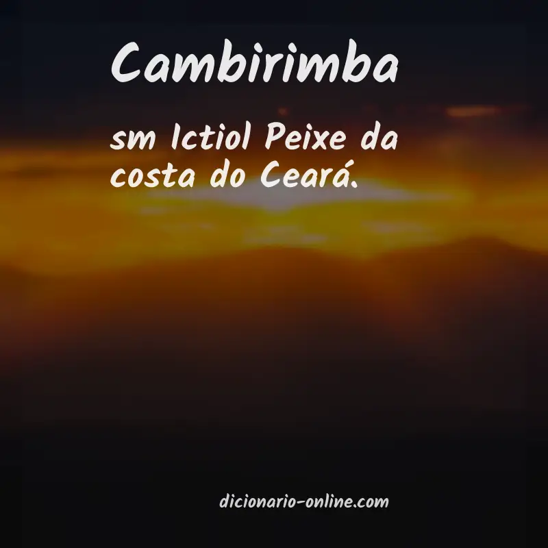 Significado de cambirimba