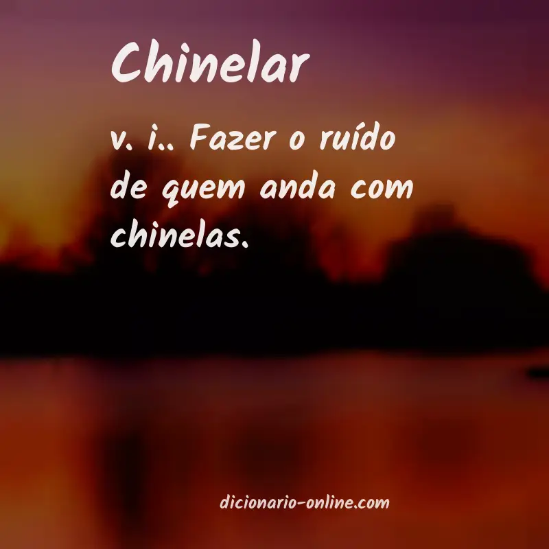 Significado de chinelar