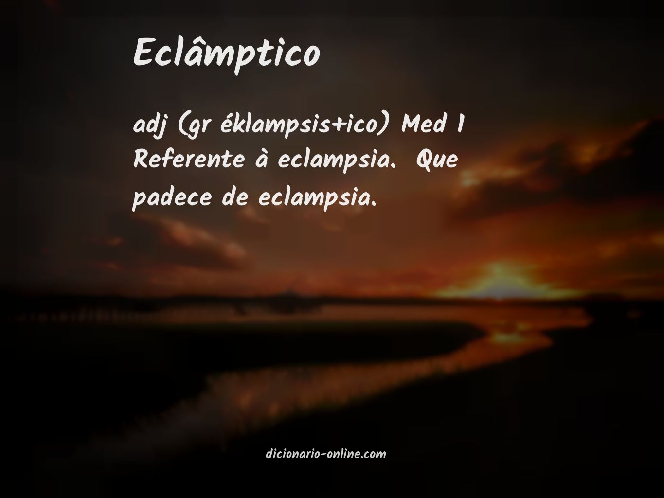 Significado de eclâmptico