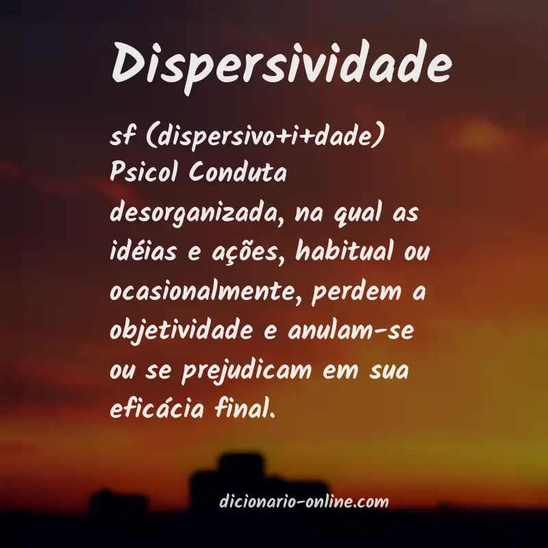 Significado de dispersividade