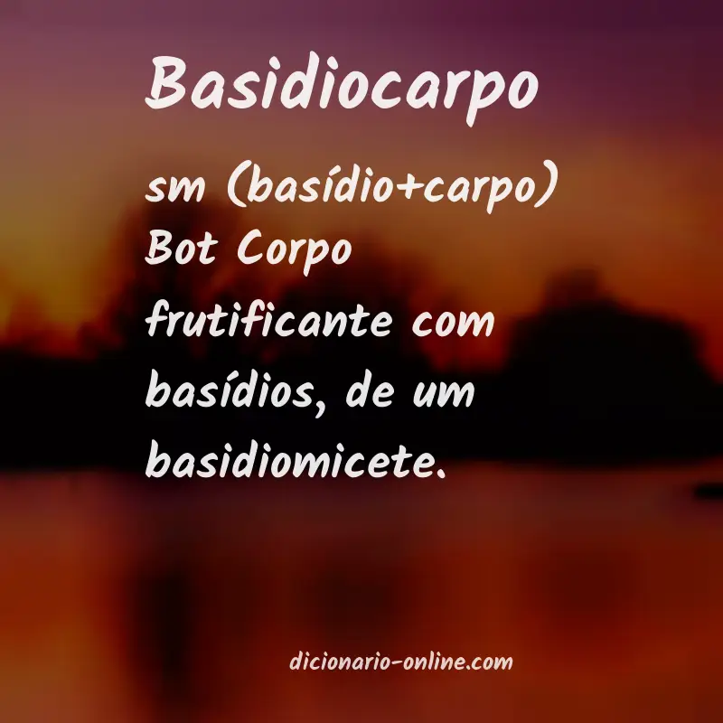 Significado de basidiocarpo