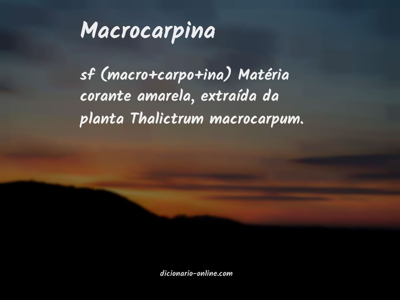 Significado de macrocarpina