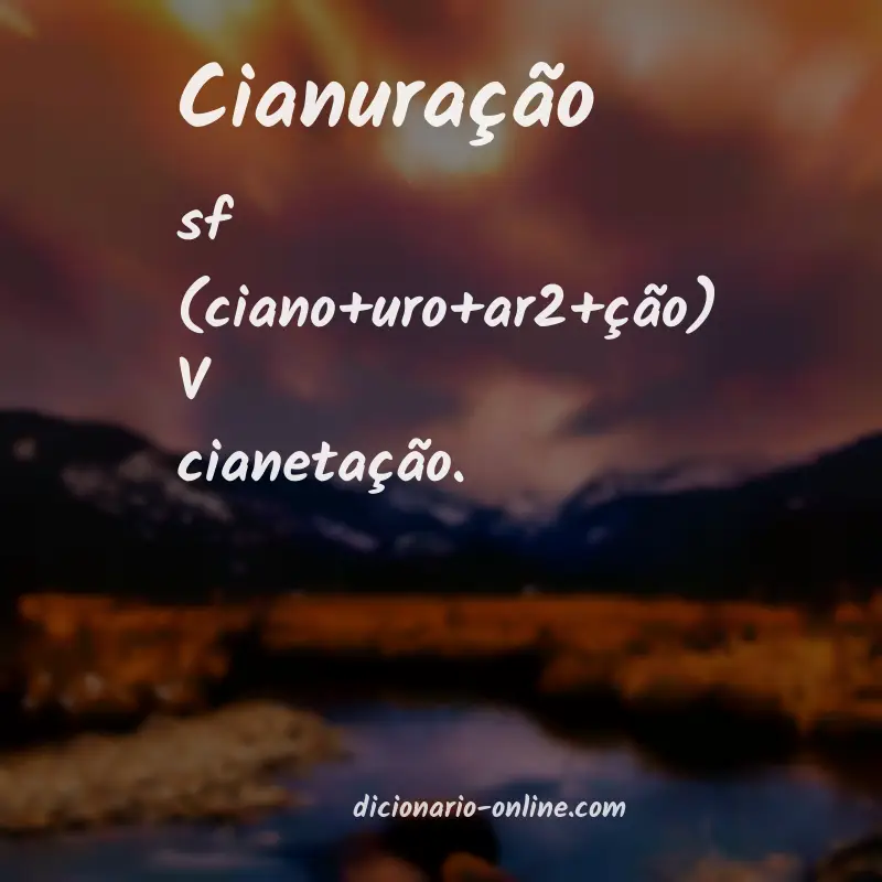 Significado de cianuração
