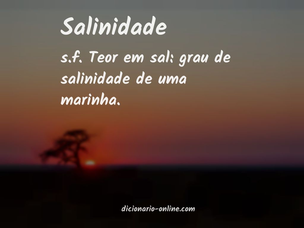 Significado de salinidade