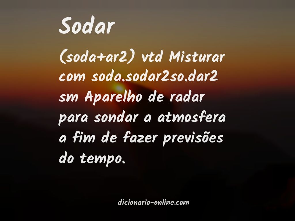 Significado de sodar