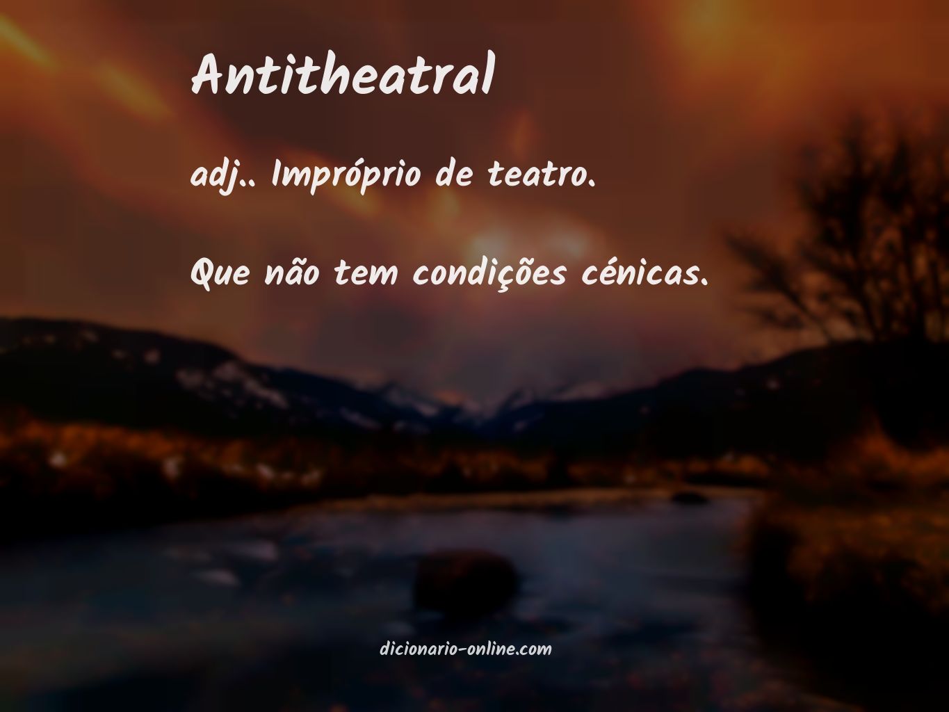 Significado de antitheatral