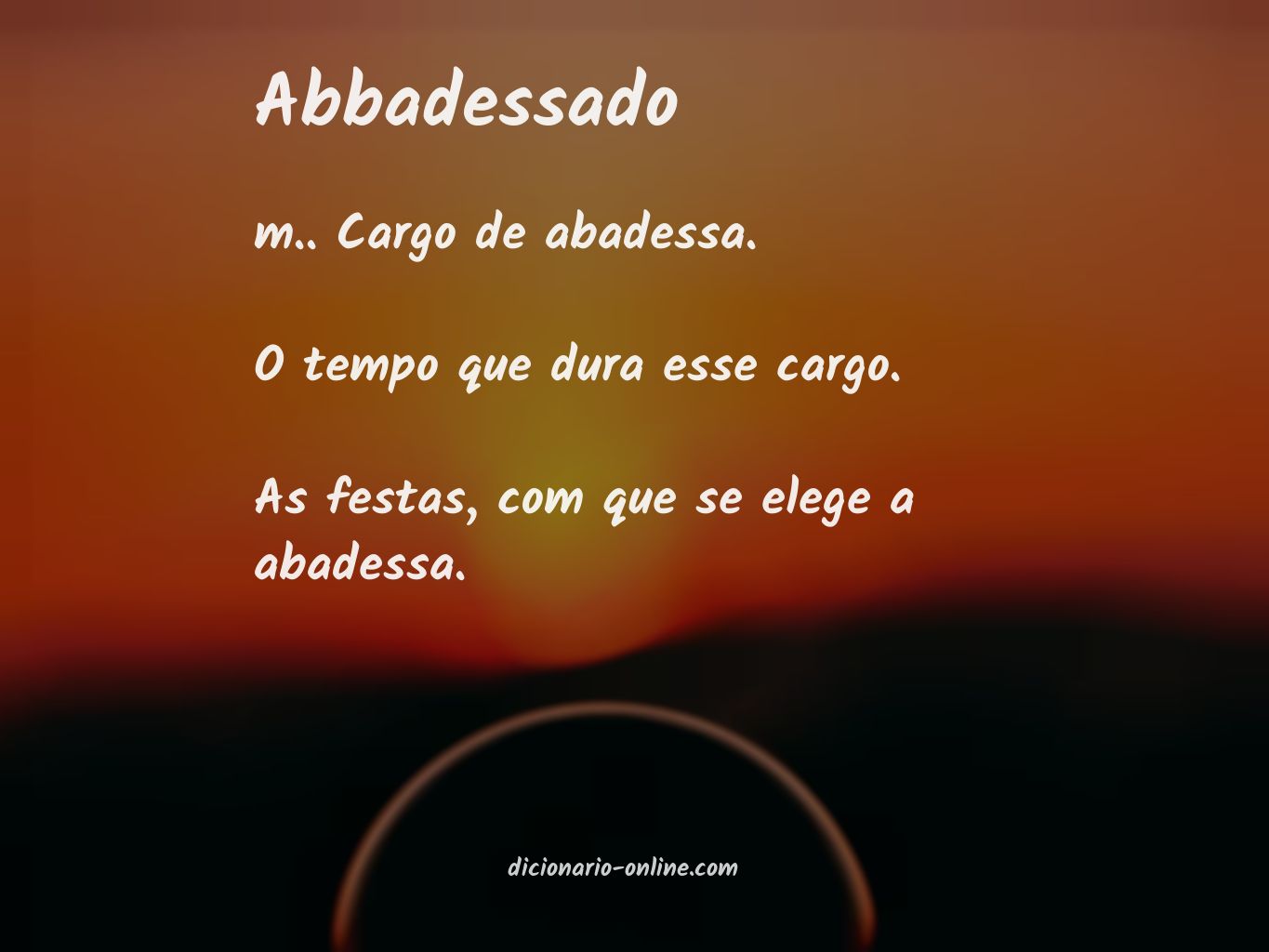 Significado de abbadessado