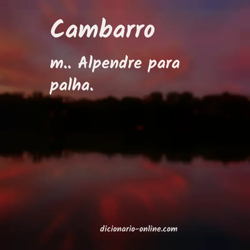 Significado de cambarro