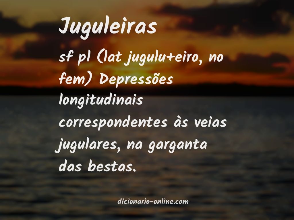 Significado de juguleiras