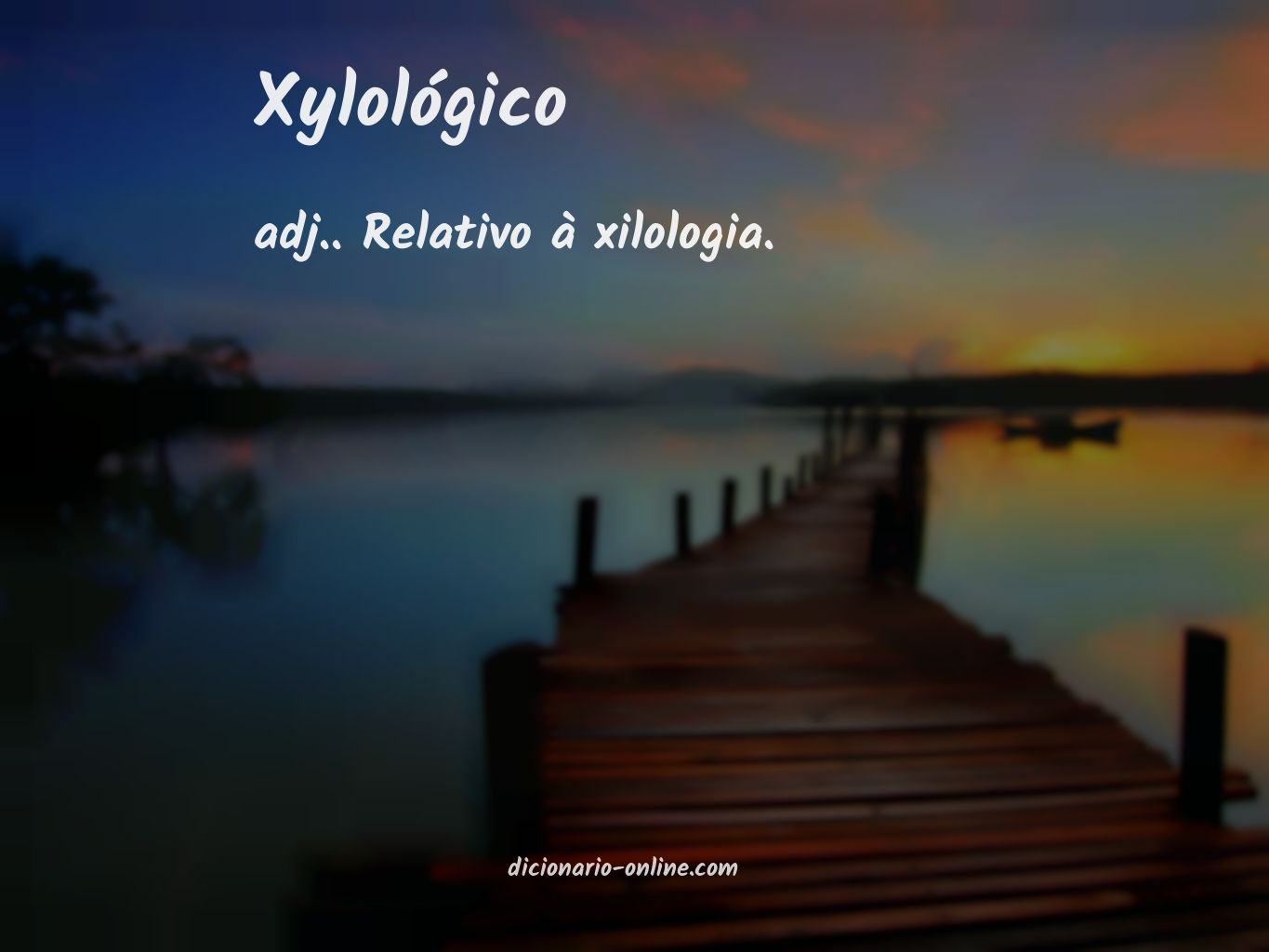 Significado de xylológico