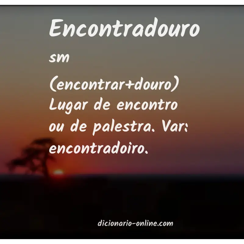Significado de encontradouro