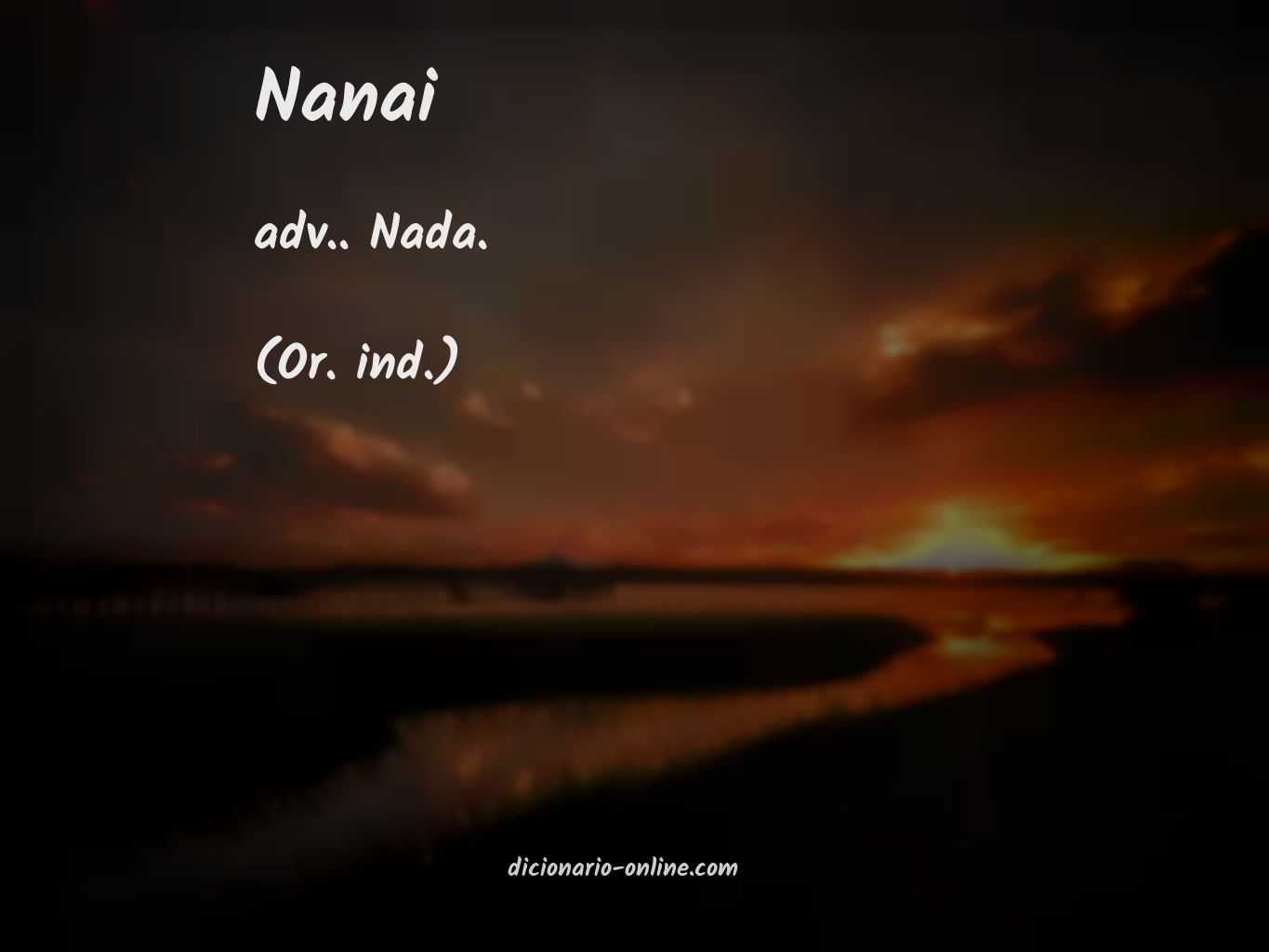 Significado de nanai