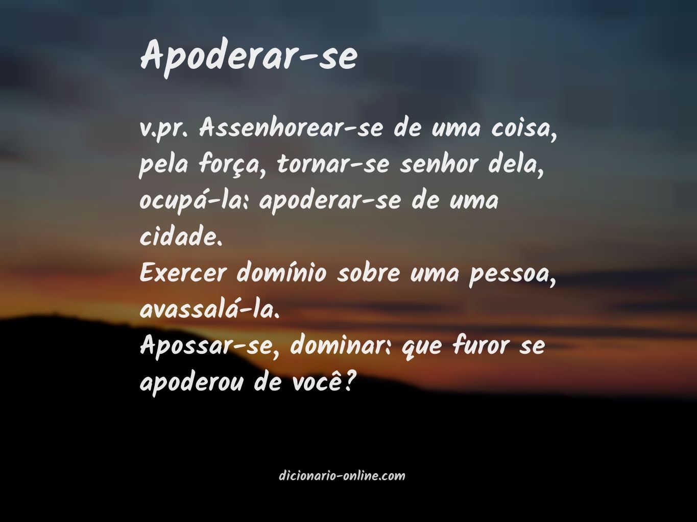 Significado de apoderar-se