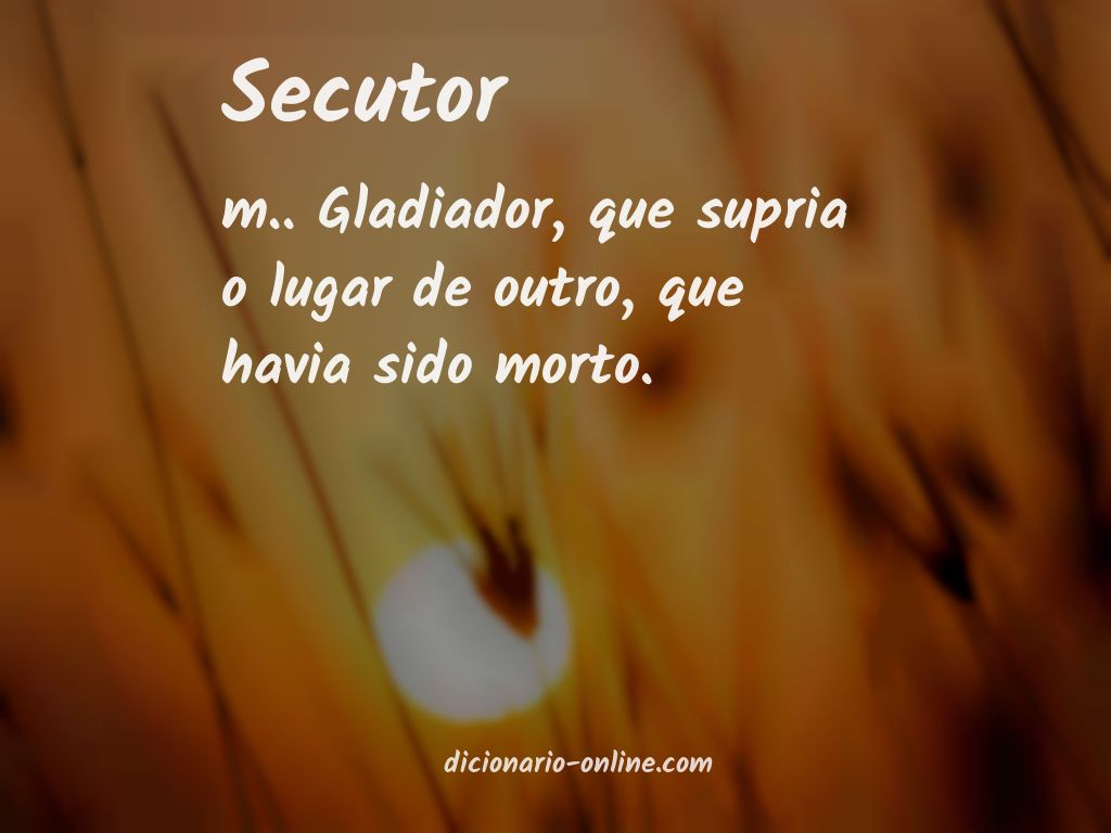 Significado de secutor