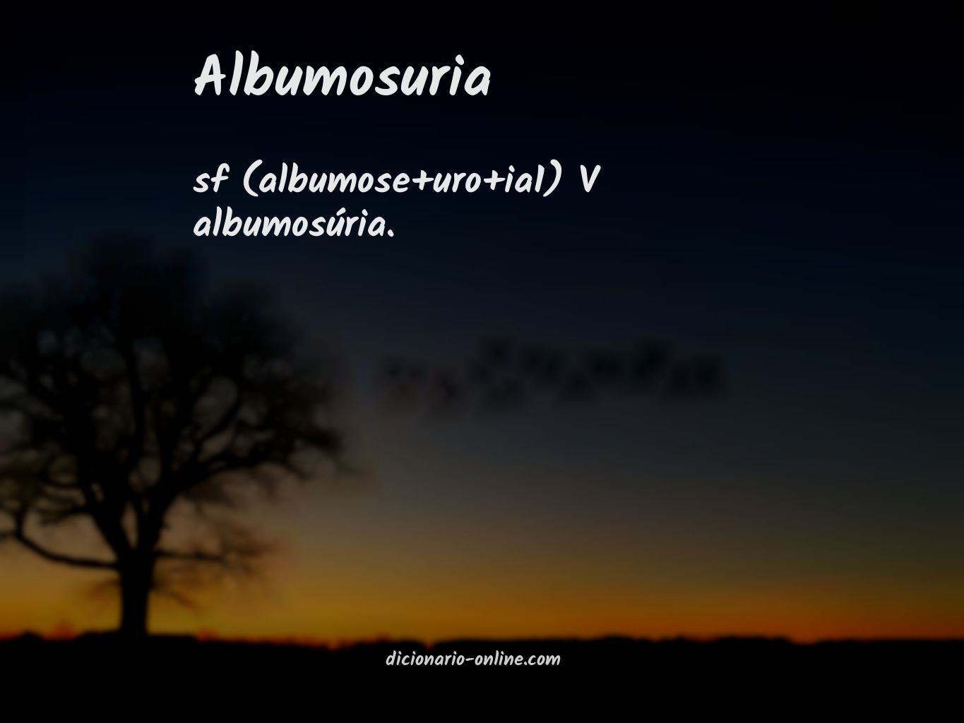 Significado de albumosuria