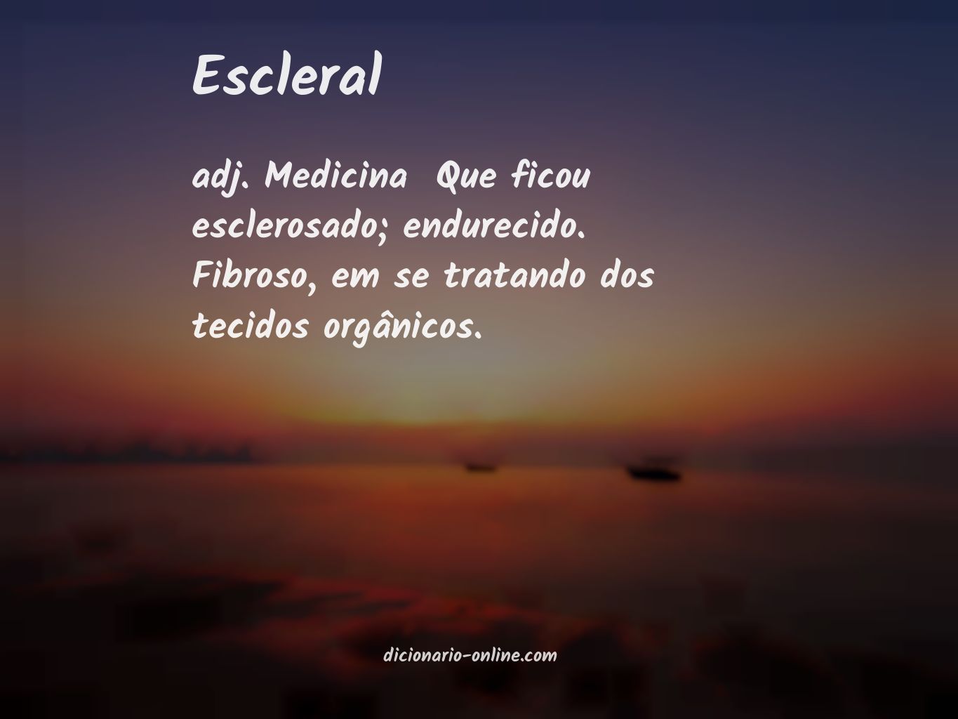 Significado de escleral