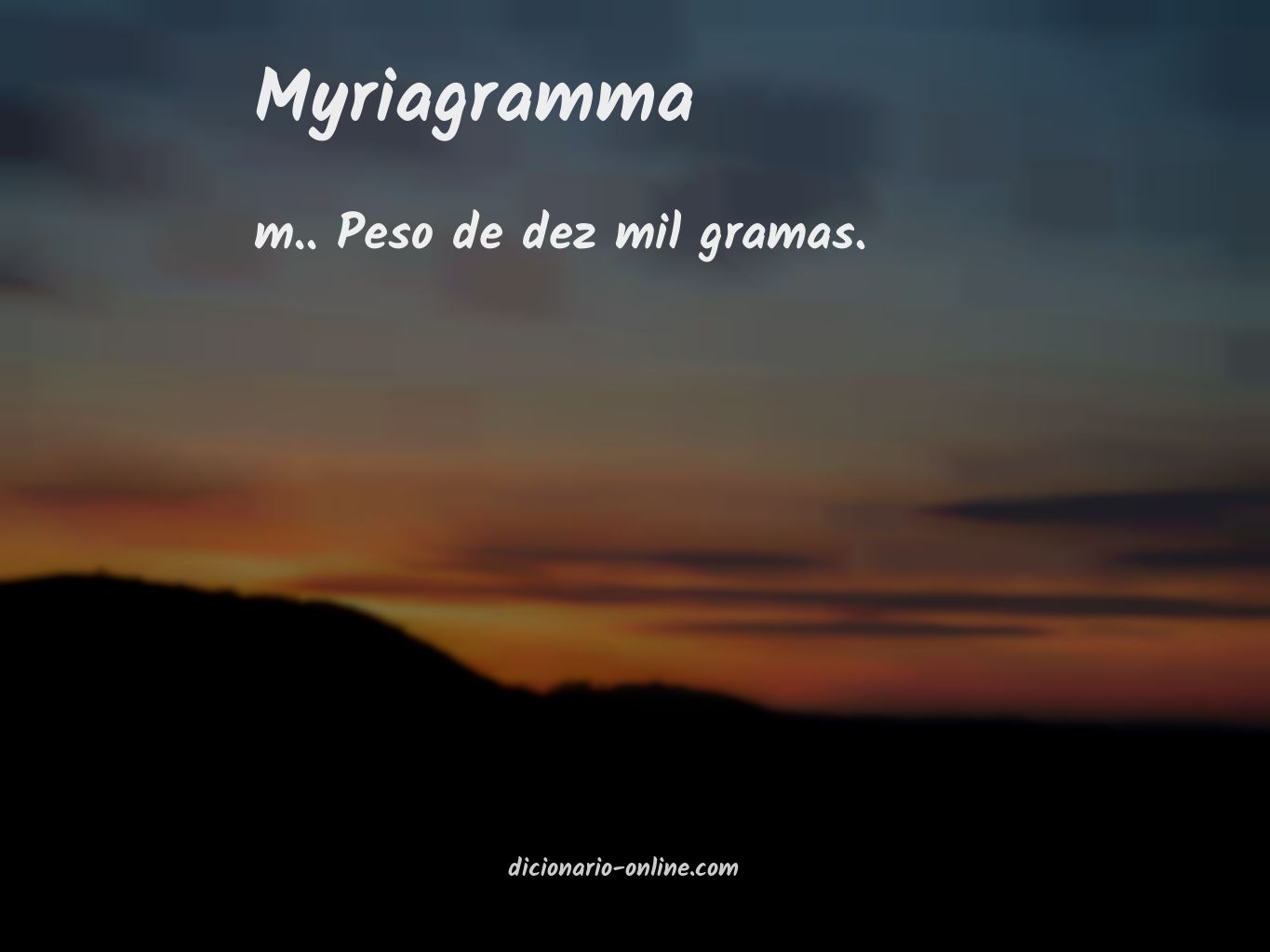 Significado de myriagramma