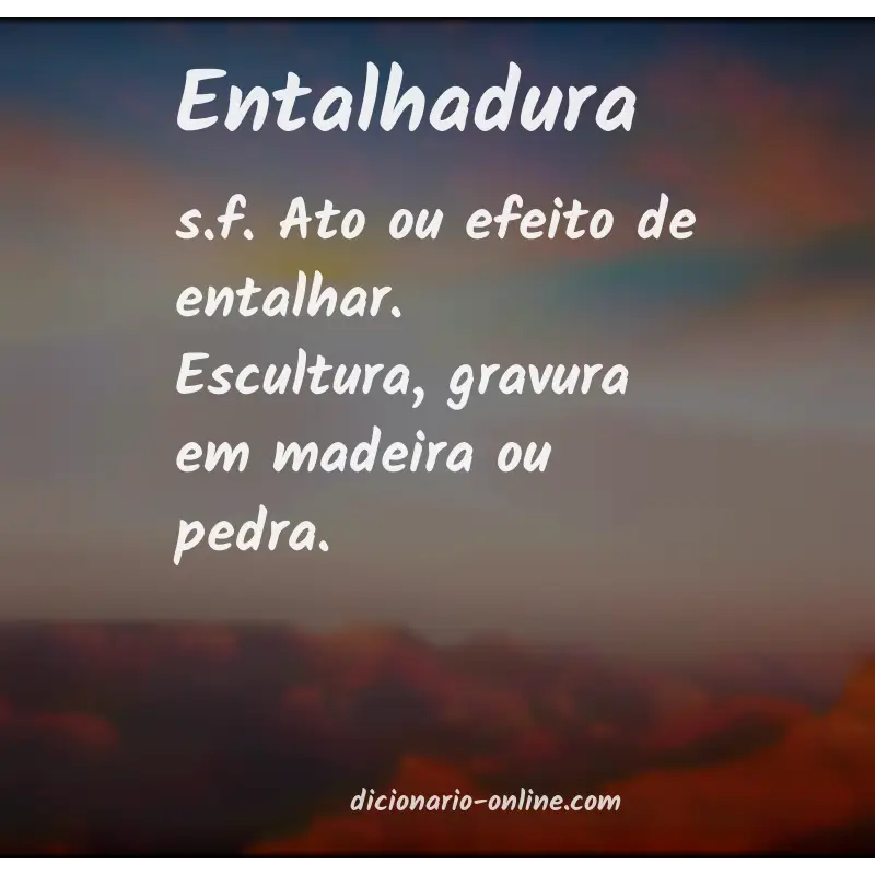 Significado de entalhadura