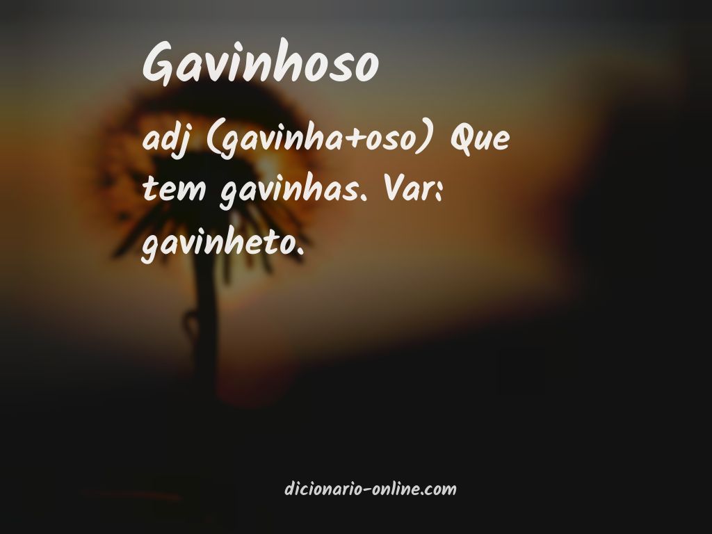 Significado de gavinhoso