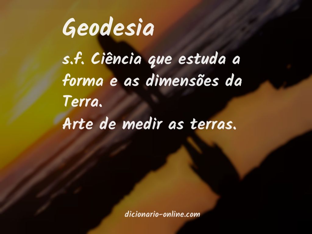 Significado de geodesia