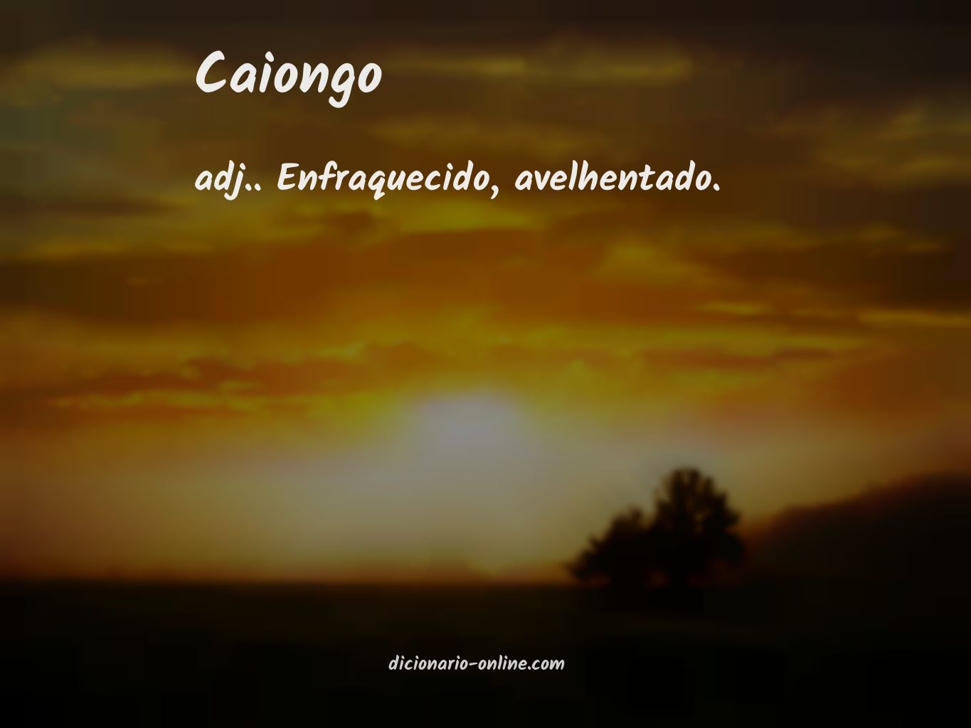 Significado de caiongo