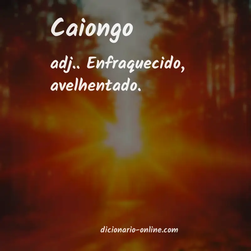 Significado de caiongo