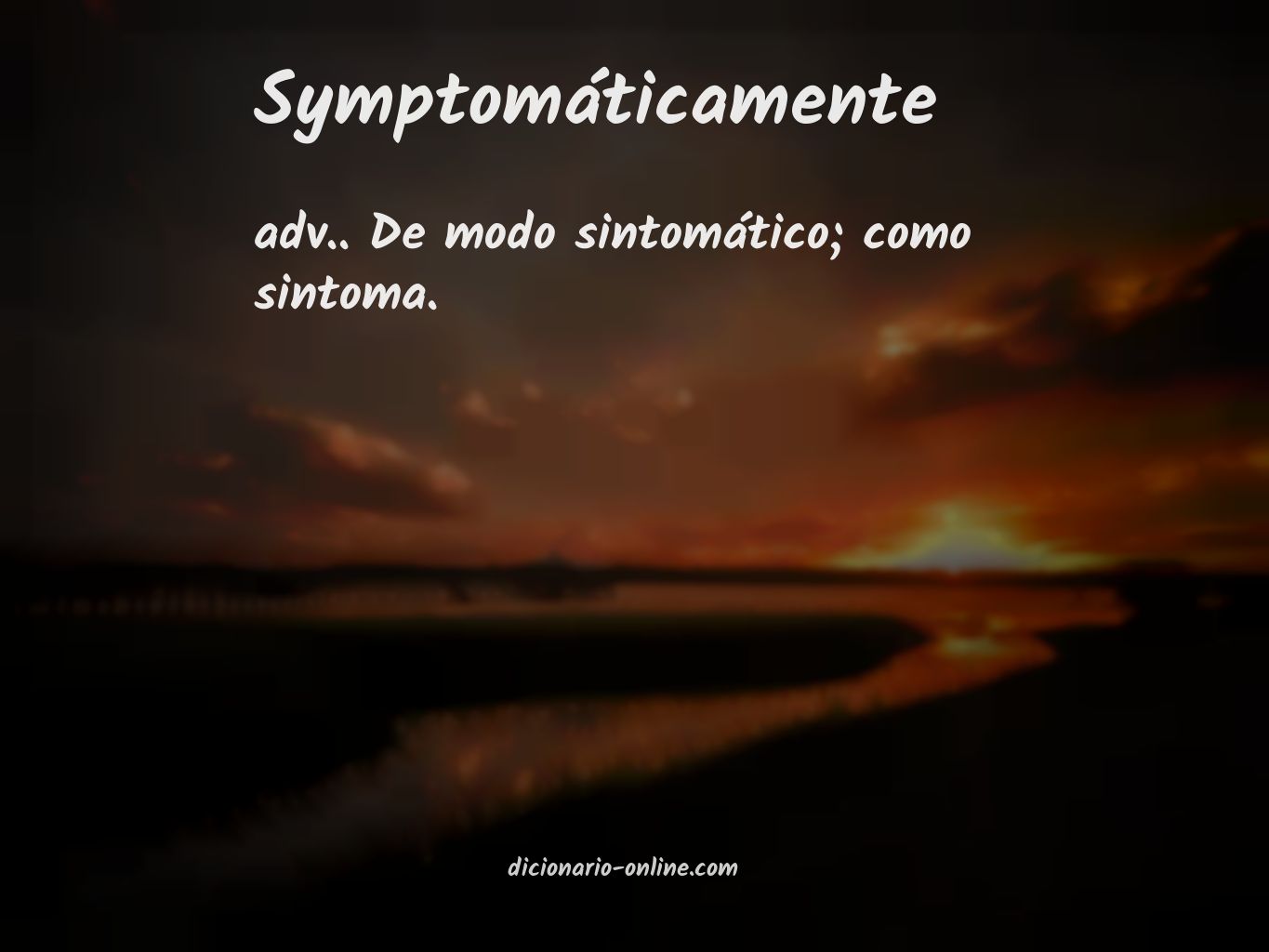 Significado de symptomáticamente