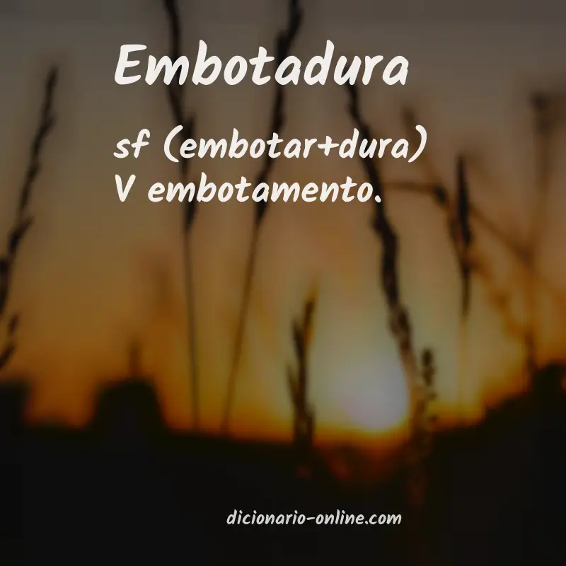 Significado de embotadura
