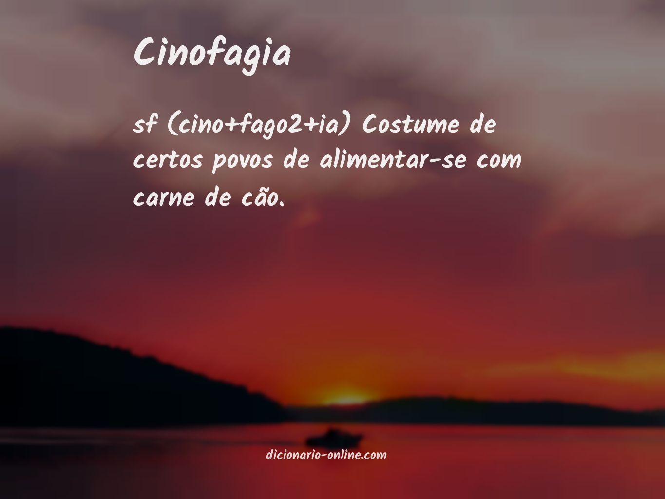 Significado de cinofagia