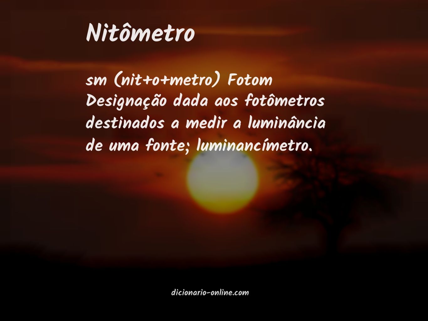 Significado de nitômetro