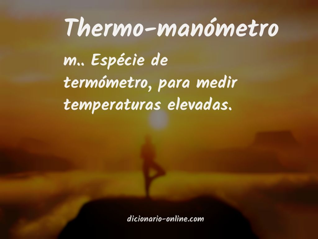 Significado de thermo-manómetro