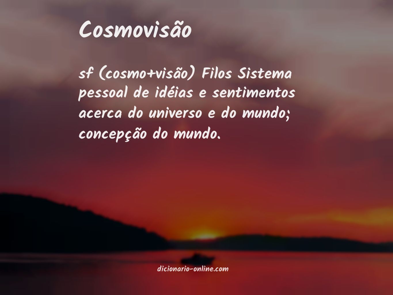 Significado de cosmovisão