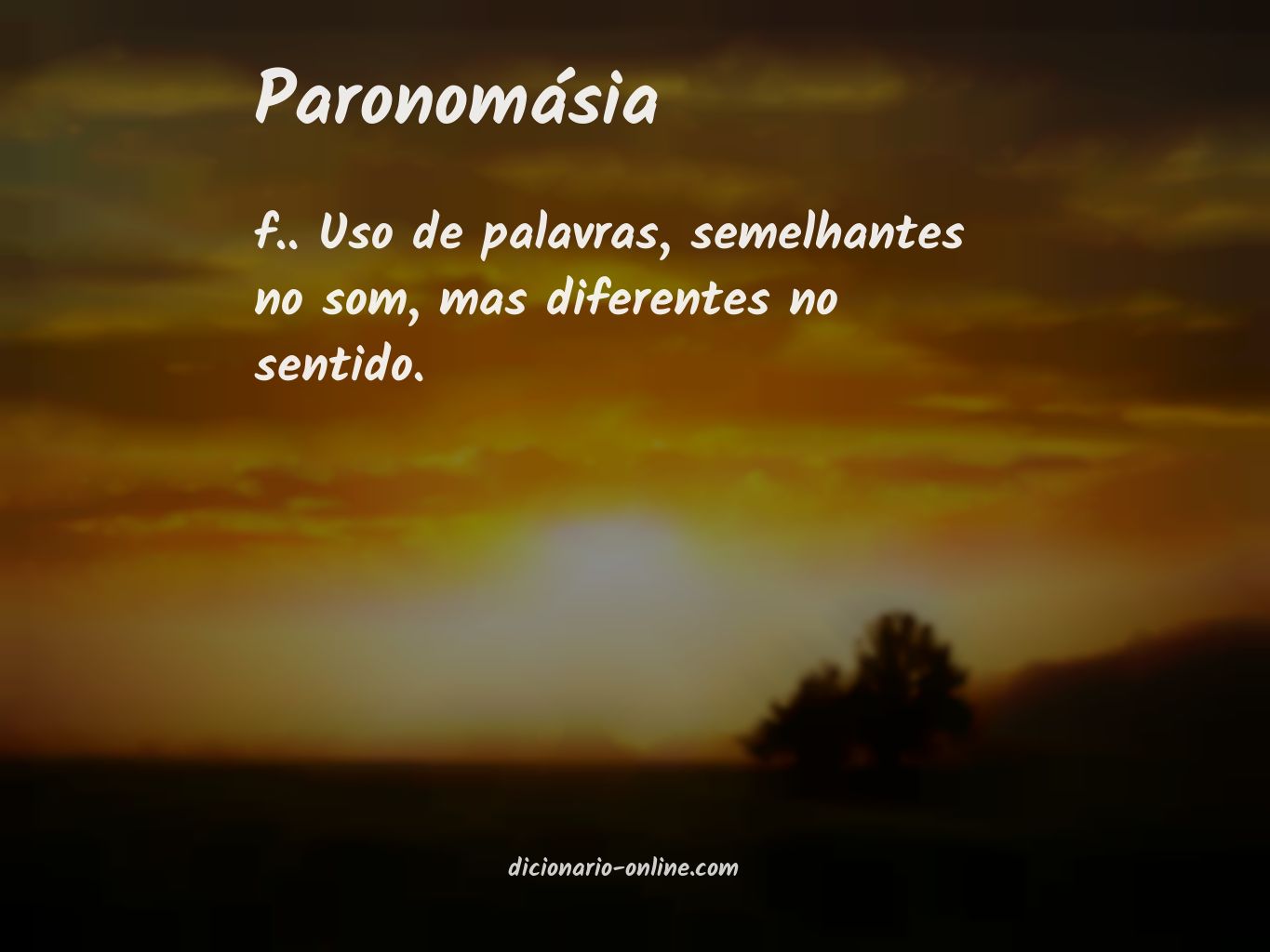 Significado de paronomásia