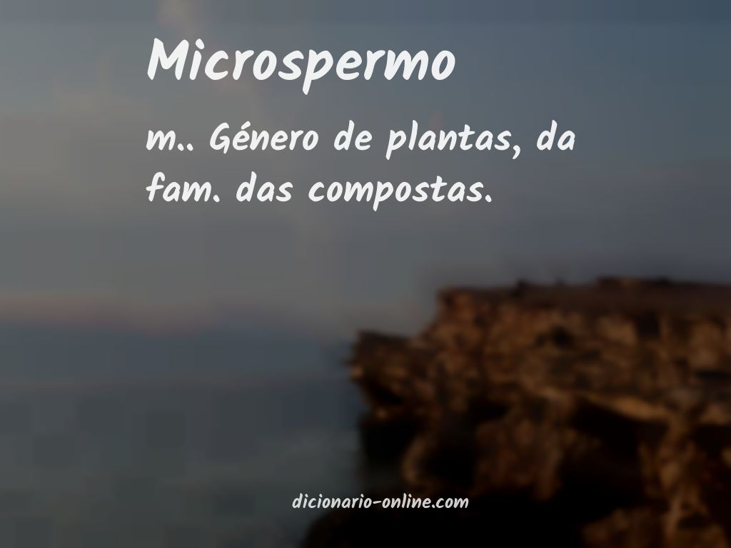 Significado de microspermo