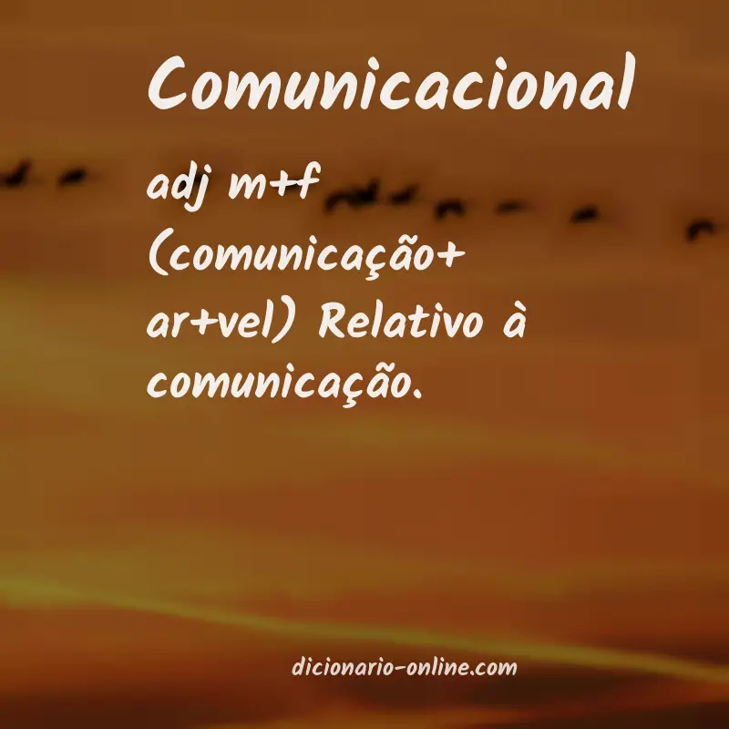 Significado de comunicacional