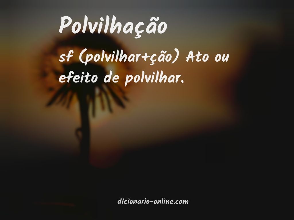 Significado de polvilhação