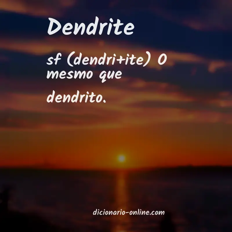 Significado de dendrite