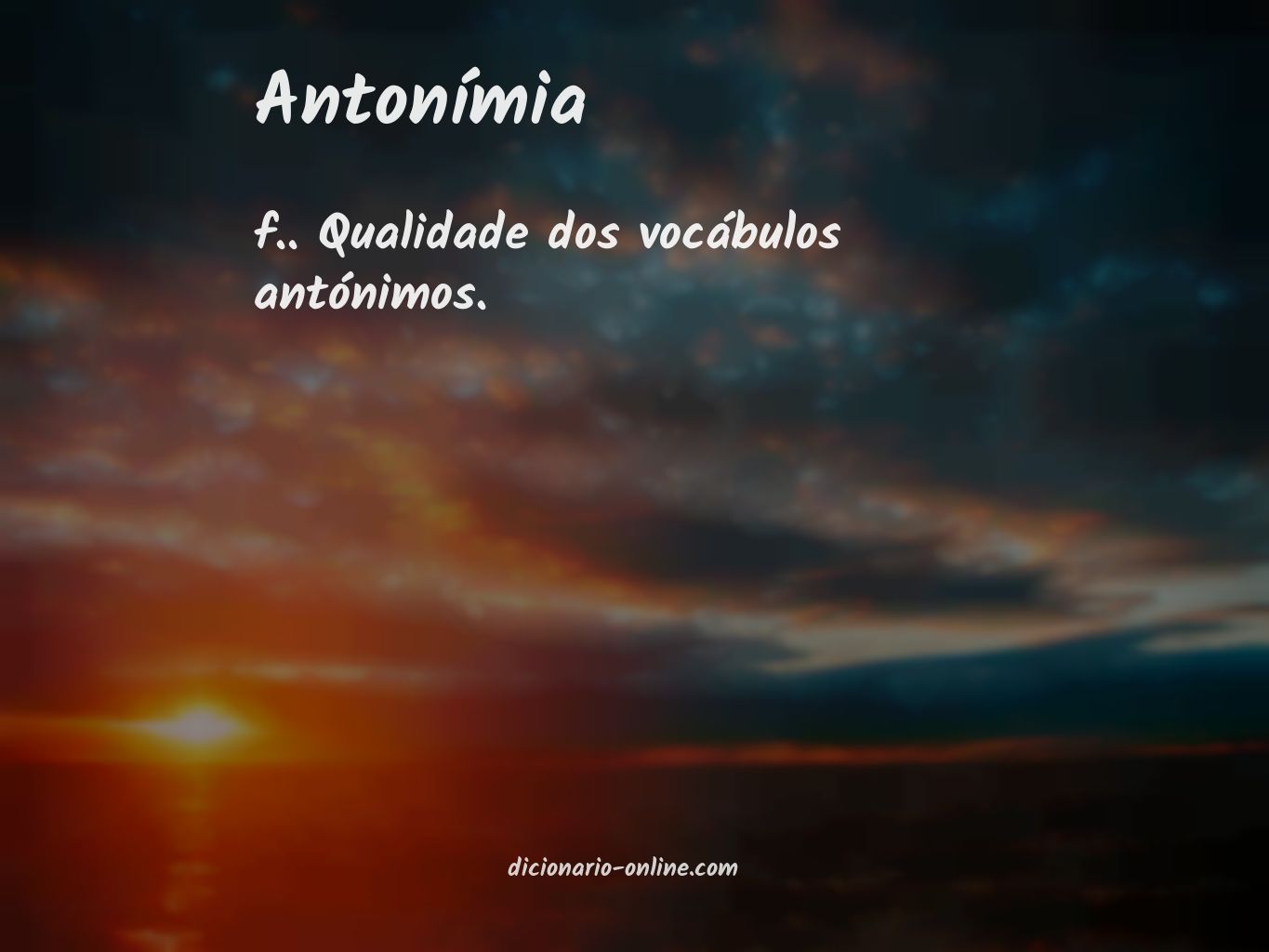 Significado de antonímia