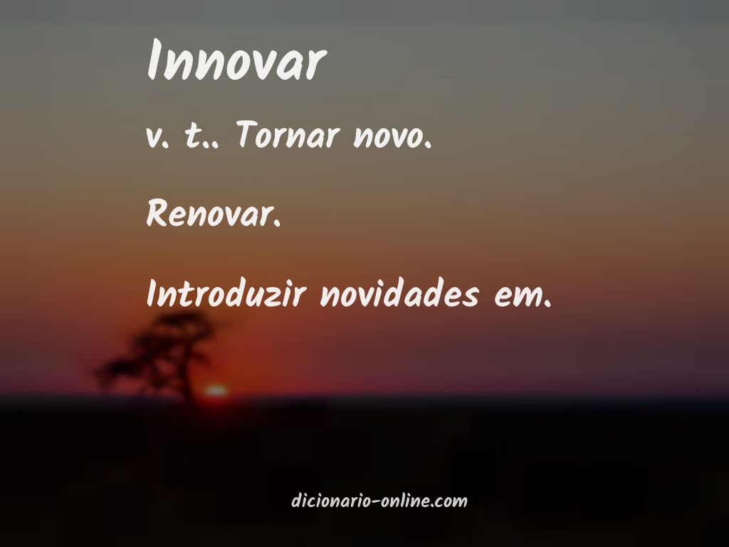 Significado de innovar