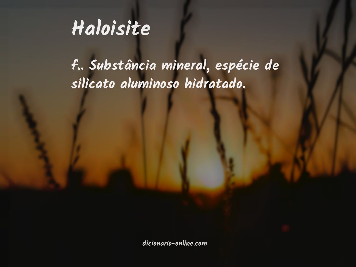 Significado de haloisite