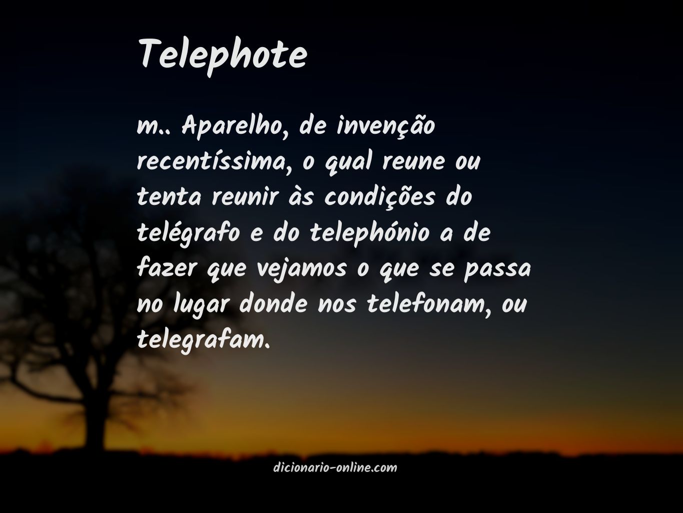 Significado de telephote