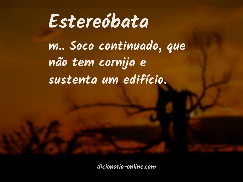 Significado de estereóbata