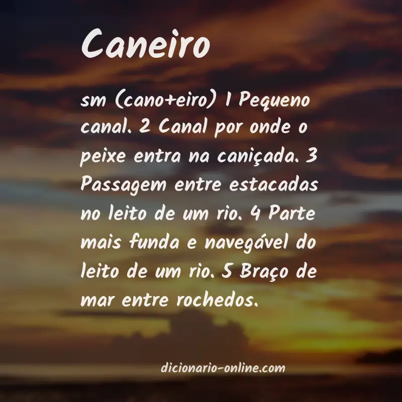 Significado de caneiro