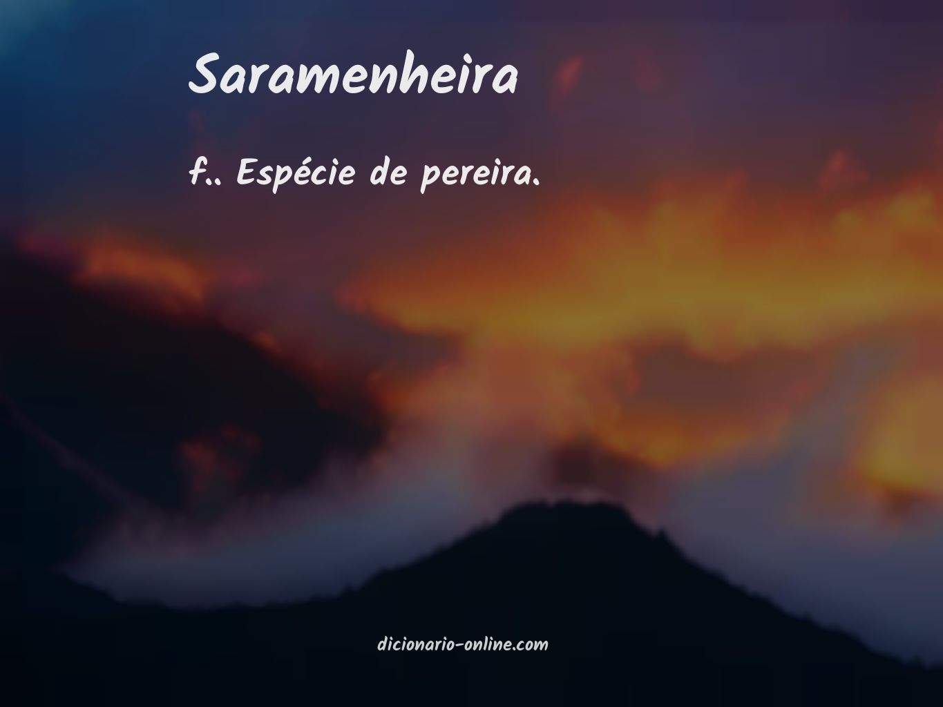 Significado de saramenheira