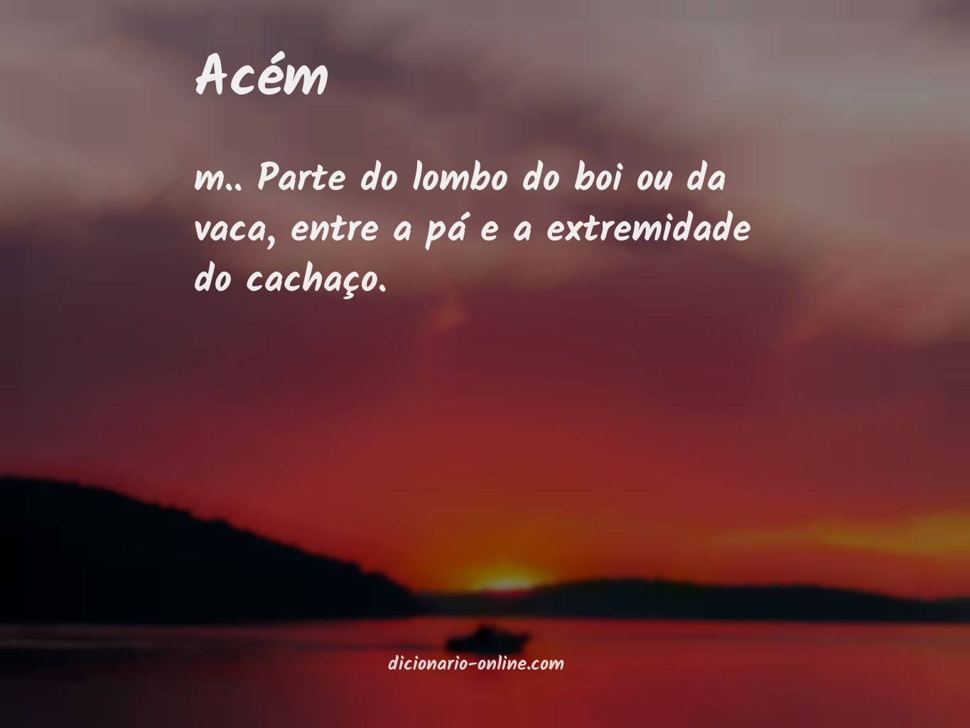 Significado de acém