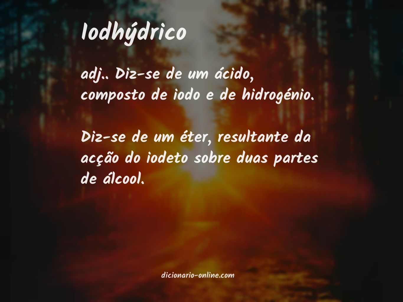 Significado de iodhýdrico