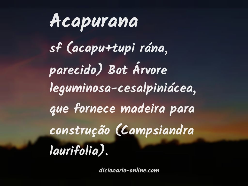 Significado de acapurana