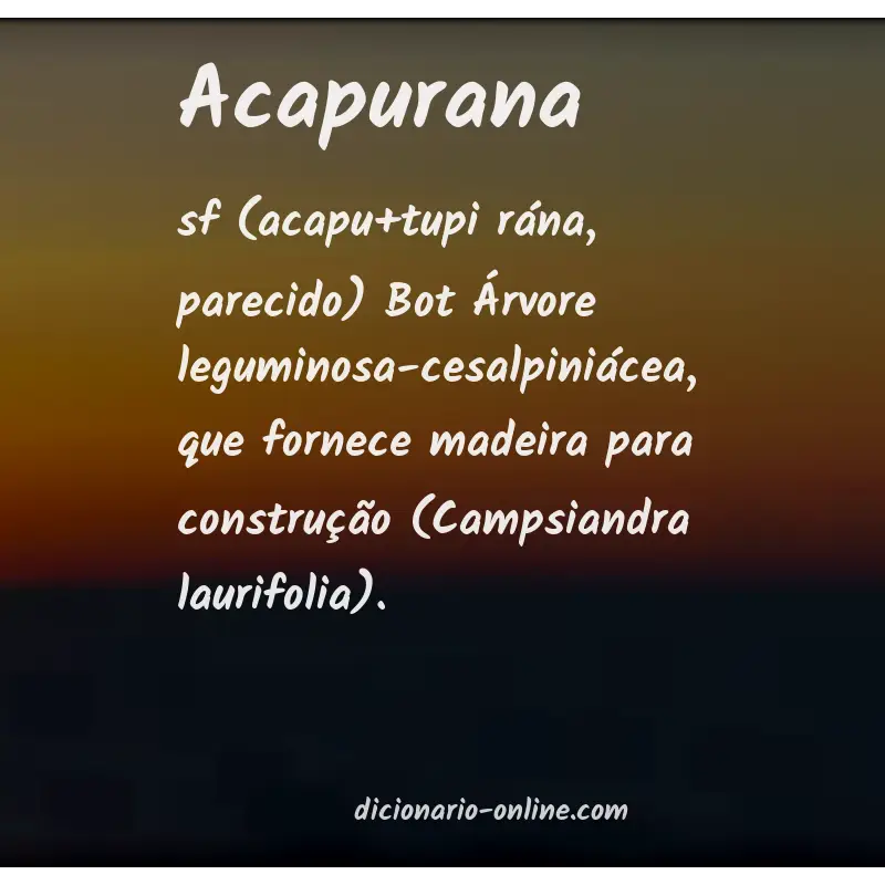 Significado de acapurana