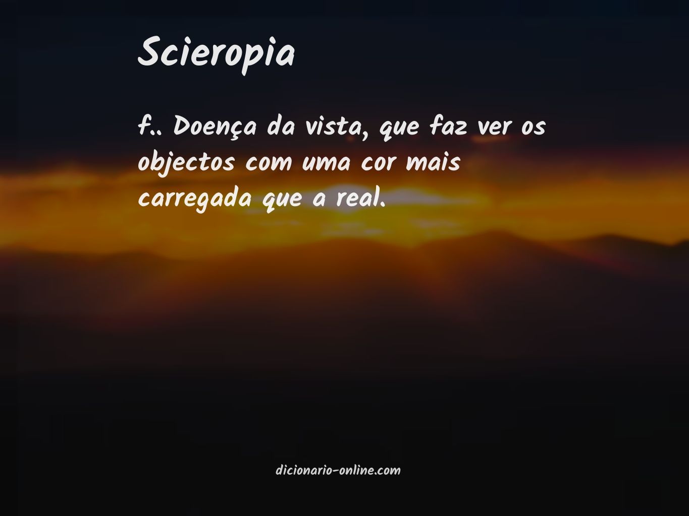 Significado de scieropia