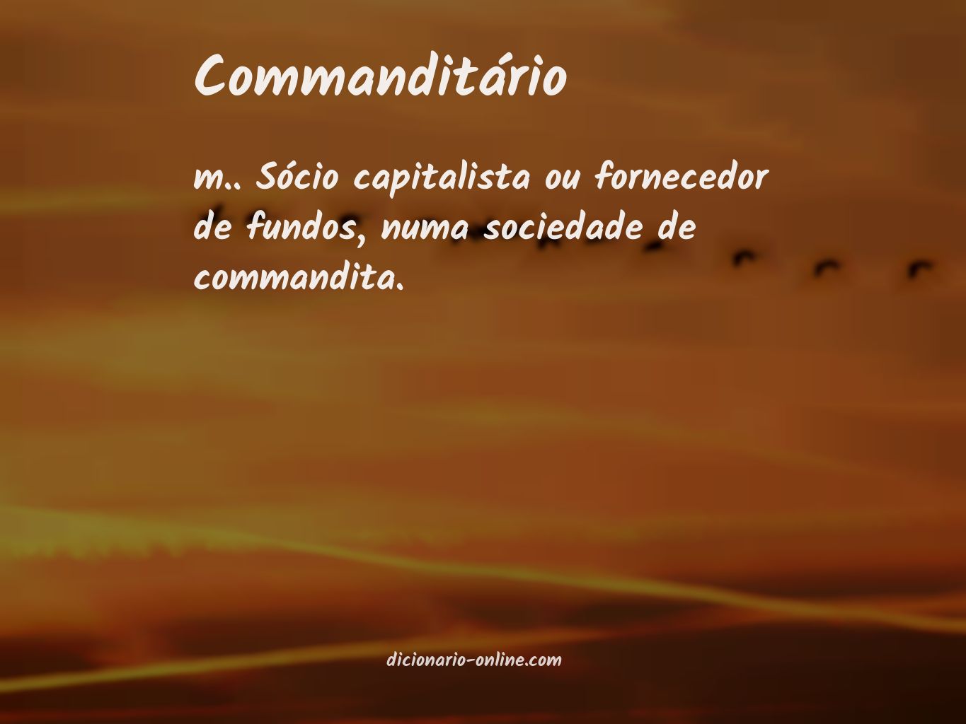 Significado de commanditário